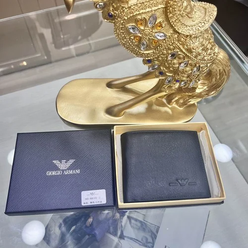 11 Armani Bifold Wallet Men Women Luxury Leather Wallet