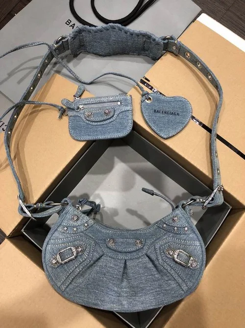 Balenciaga Le Cagole One Shoulder Bag Women Luxury Studded