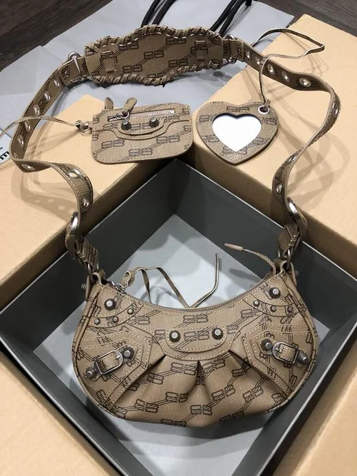 Balenciaga Le Cagole One Shoulder Bag Women Luxury Studded