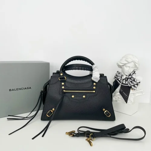 Balenciaga Le Cagole Medium Shoulder Bag Original Studded Leather