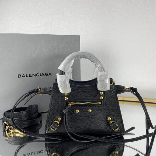 Balenciaga Le Cagole Medium Shoulder Bag Original Studded Leather