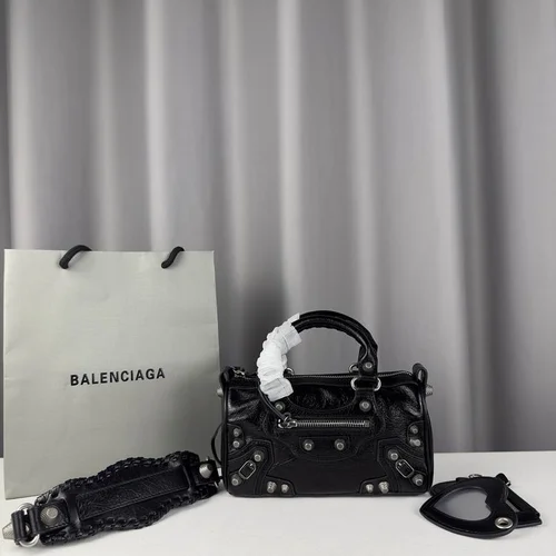 Balenciaga Le Cagole Medium Shoulder Bag Original Studded Leather