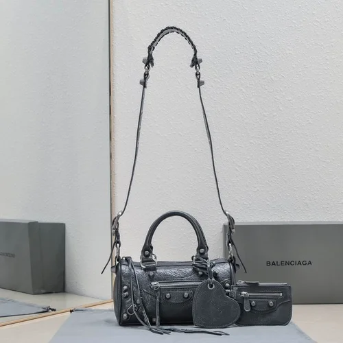 Balenciaga Le Cagole Medium Shoulder Bag Original Studded Leather