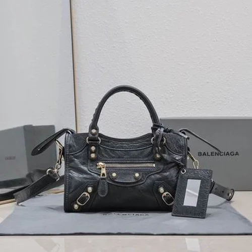 Balenciaga Le Cagole Medium Shoulder Bag Original Studded Leather