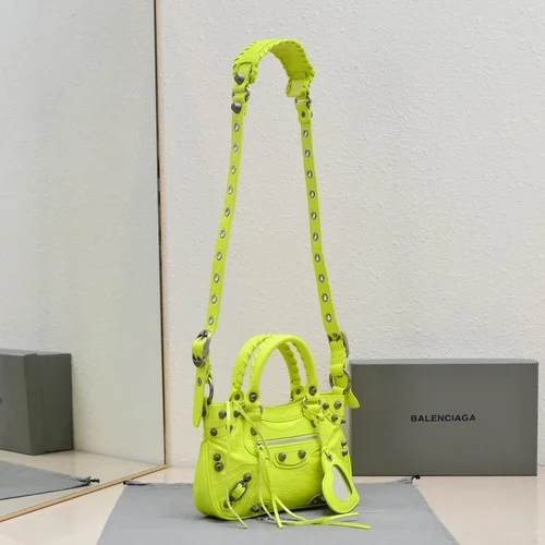 Balenciaga Le Cagole Medium Shoulder Bag Original Studded Leather