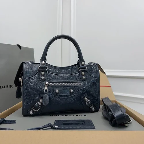 Balenciaga Le Cagole Medium Shoulder Bag Original Studded Leather