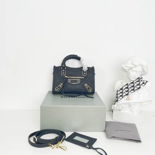 Balenciaga Le Cagole Medium Shoulder Bag Original Studded Leather