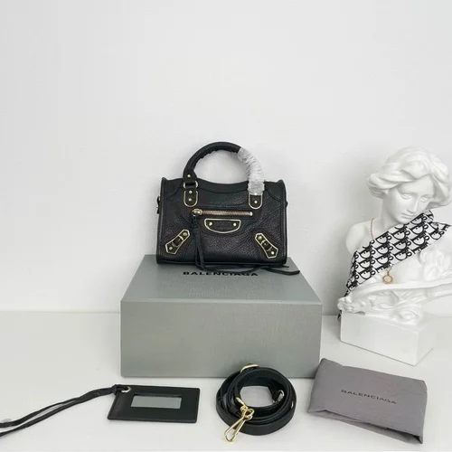Balenciaga Le Cagole Medium Shoulder Bag Original Studded Leather