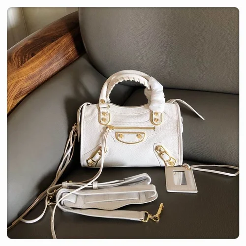 Balenciaga Le Cagole Medium Shoulder Bag Original Studded Leather