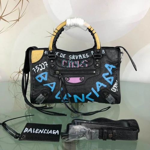 Balenciaga Le Cagole Medium Shoulder Bag Original Studded Leather