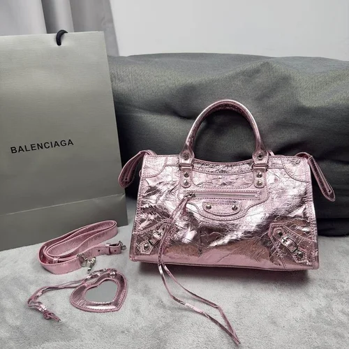 Balenciaga Le Cagole Medium Shoulder Bag Original Studded Leather
