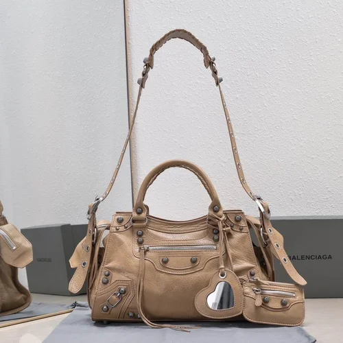 Balenciaga Le Cagole Medium Shoulder Bag Original Studded Leather