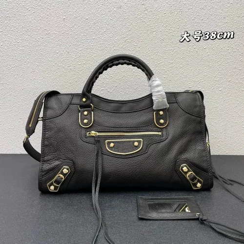 Balenciaga Le Cagole Medium Shoulder Bag Original Studded Leather