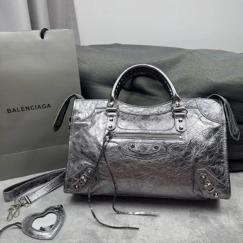 Balenciaga Le Cagole Medium Shoulder Bag Original Studded Leather