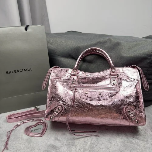 Balenciaga Le Cagole Medium Shoulder Bag Original Studded Leather