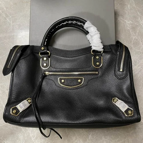 Balenciaga Le Cagole Medium Shoulder Bag Original Studded Leather
