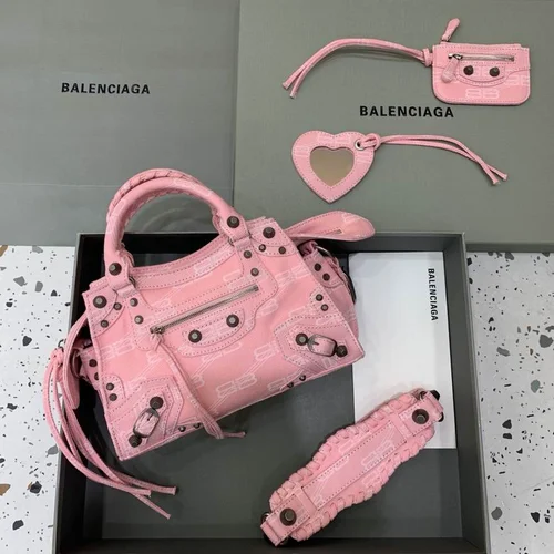 Balenciaga Le Cagole Medium Shoulder Bag Original Studded Leather