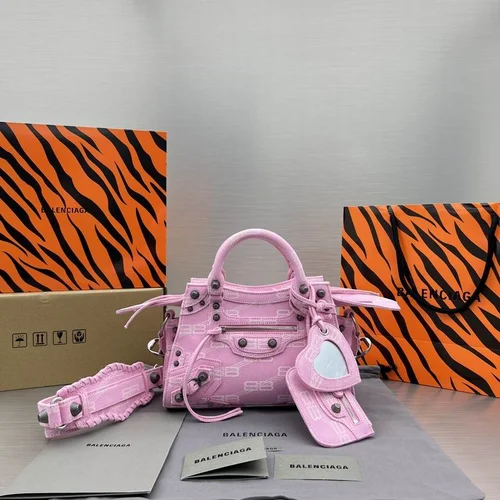 Balenciaga Le Cagole Medium Shoulder Bag Original Studded Leather