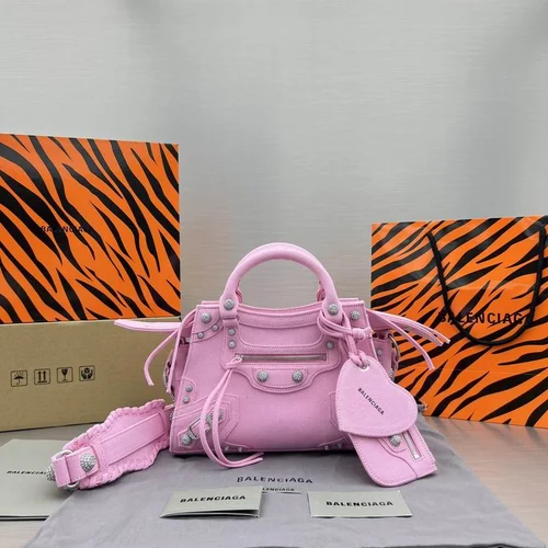 Balenciaga Le Cagole Medium Shoulder Bag Original Studded Leather