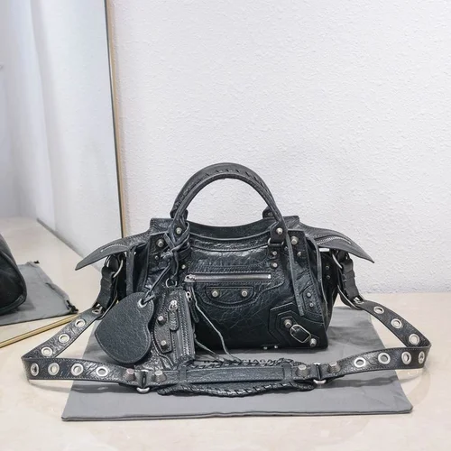 Balenciaga Le Cagole Medium Shoulder Bag Original Studded Leather