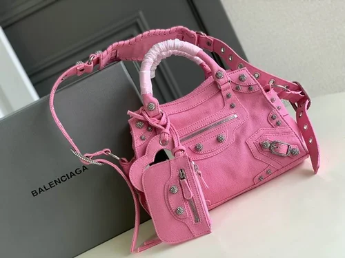 Balenciaga Le Cagole Medium Shoulder Bag Original Studded Leather
