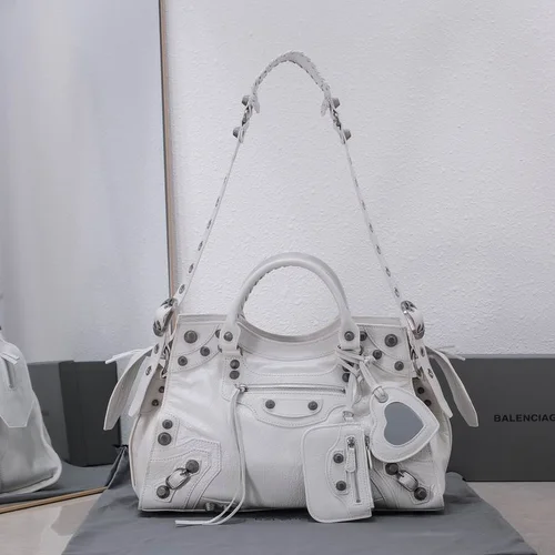 Balenciaga Le Cagole Medium Shoulder Bag Original Studded Leather