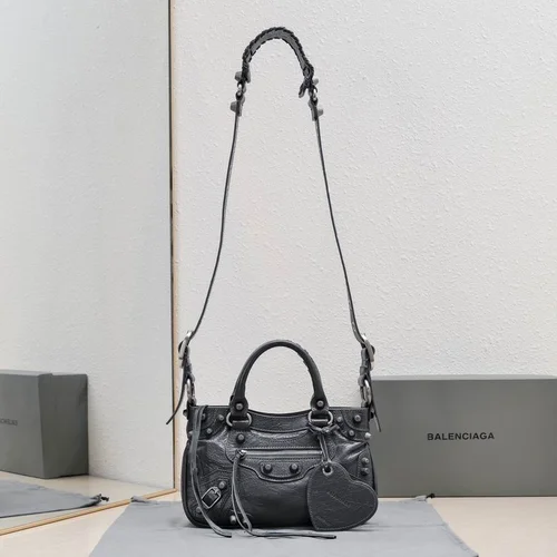 Balenciaga Le Cagole Medium Shoulder Bag Original Studded Leather