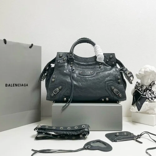 Balenciaga Le Cagole Medium Shoulder Bag Original Studded Leather
