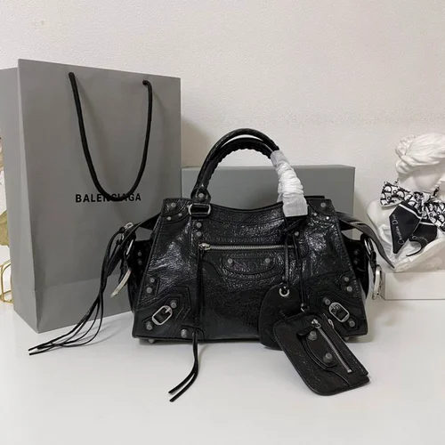 Balenciaga Le Cagole Medium Shoulder Bag Original Studded Leather