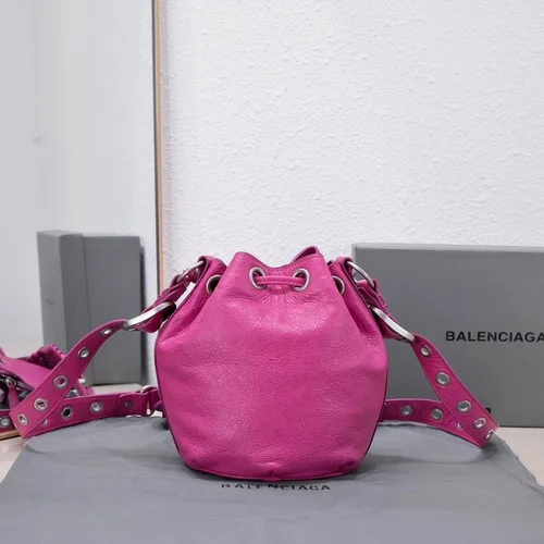 Balenciaga Original Bucket Bag Authentic Leather Drawstring Luxury
