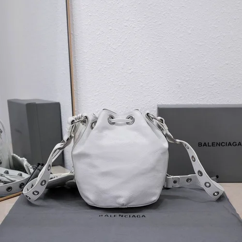 Balenciaga Original Bucket Bag Authentic Leather Drawstring Luxury