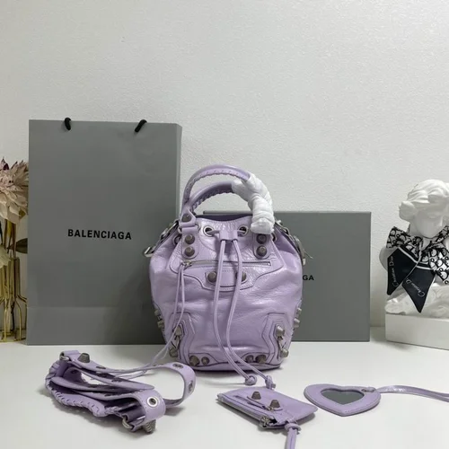 Balenciaga Original Bucket Bag Authentic Leather Drawstring Luxury