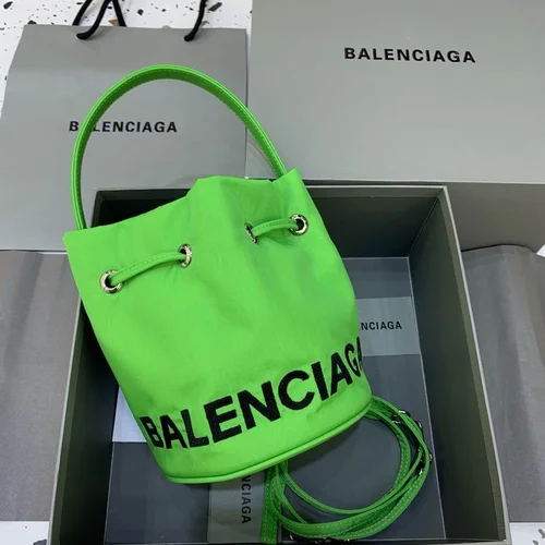 Balenciaga Original Bucket Bag Authentic Leather Drawstring Luxury