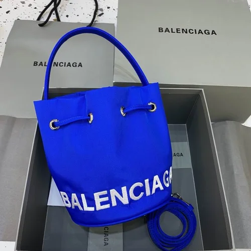 Balenciaga Original Bucket Bag Authentic Leather Drawstring Luxury
