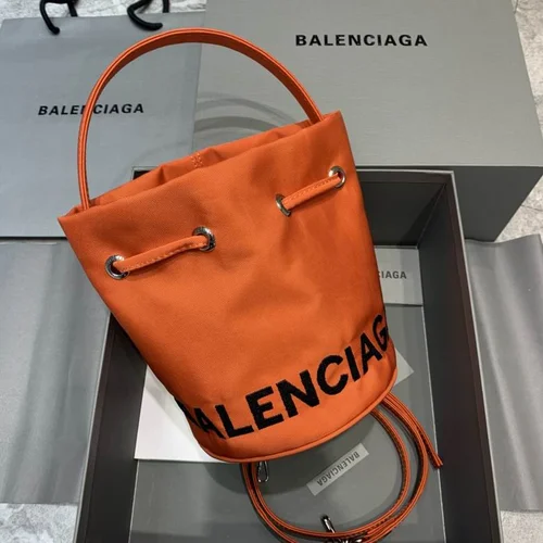 Balenciaga Original Bucket Bag Authentic Leather Drawstring Luxury