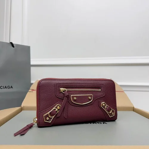 Balenciaga Long Wallet Original Women Luxury Leather