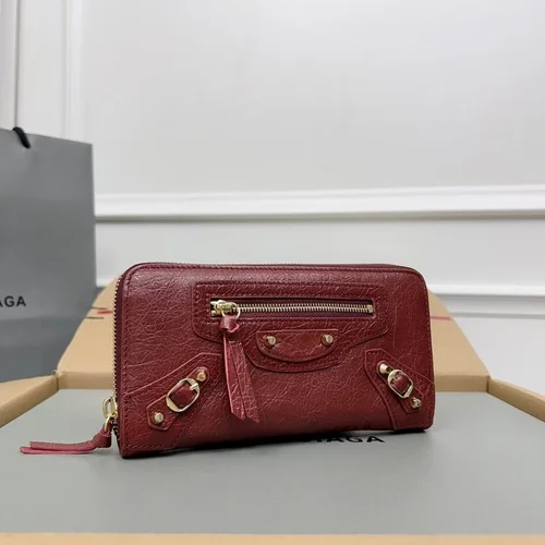 Balenciaga Long Wallet Original Women Luxury Leather