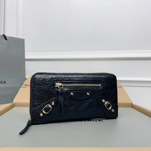 Balenciaga Long Wallet Original Women Luxury Leather