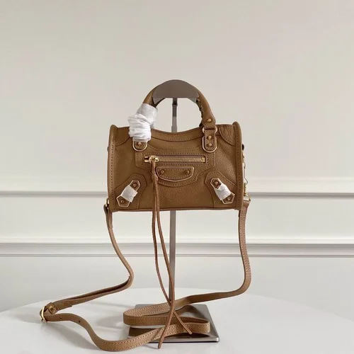 Balenciaga Le Cagole Medium Shoulder Bag Original Studded Leather