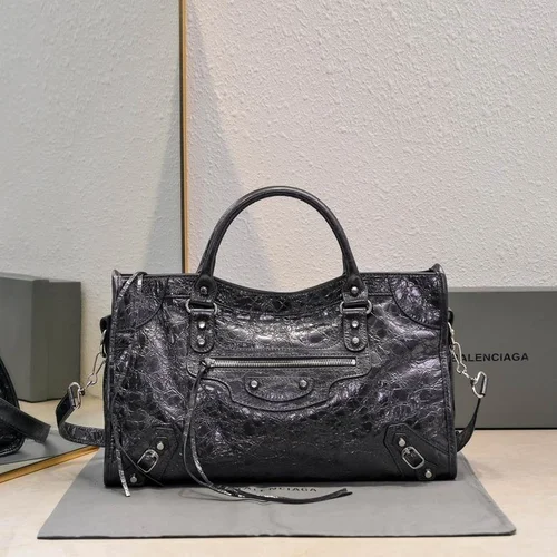 Balenciaga Le Cagole Medium Shoulder Bag Original Studded Leather