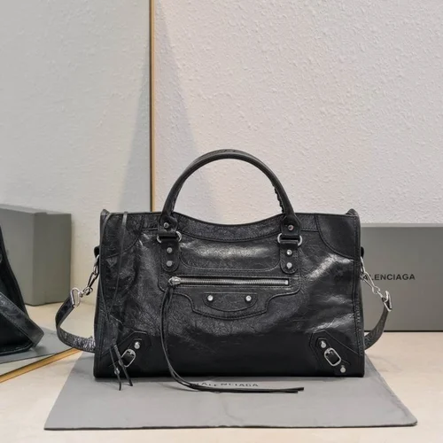 Balenciaga Le Cagole Medium Shoulder Bag Original Studded Leather