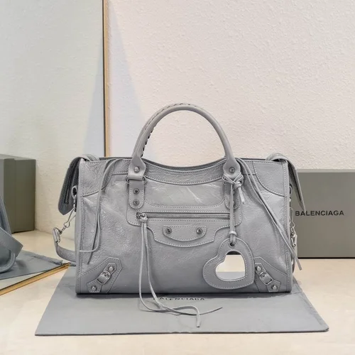 Balenciaga Le Cagole Medium Shoulder Bag Original Studded Leather