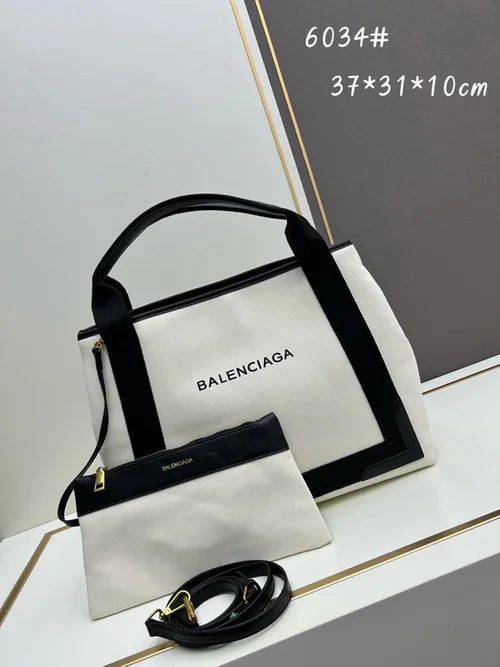 11 Balenciaga Cabas Large Tote Bag Women Luxury Canvas Leather