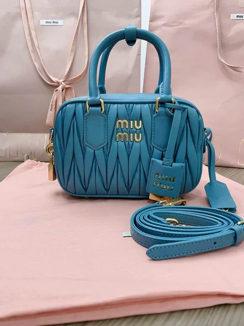 Miu Miu Original Bowling Bag Authentic Matelasse Luxury
