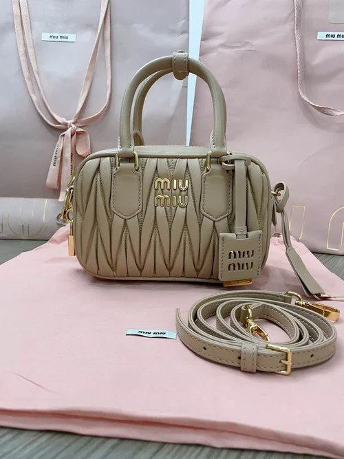 Miu Miu Original Bowling Bag Authentic Matelasse Luxury