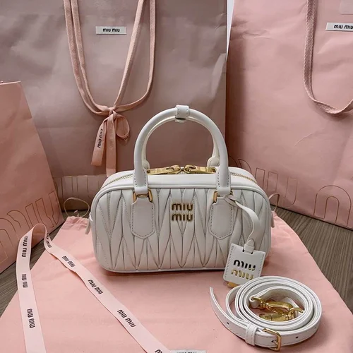 Miu Miu Original Bowling Bag Authentic Matelasse Luxury