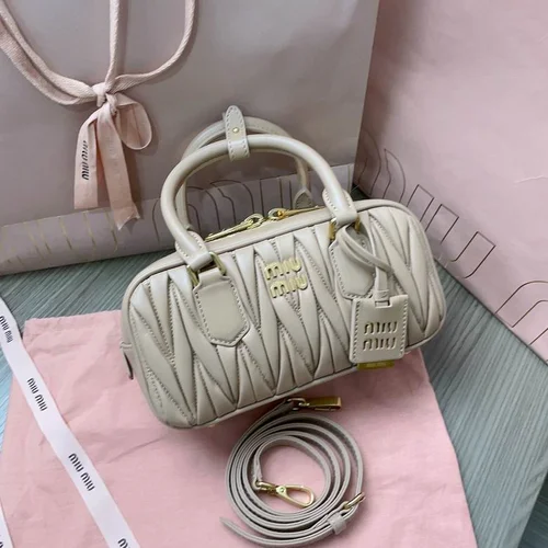 Miu Miu Original Bowling Bag Authentic Matelasse Luxury