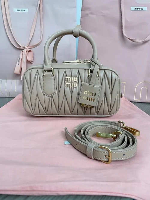 Miu Miu Original Bowling Bag Authentic Matelasse Luxury