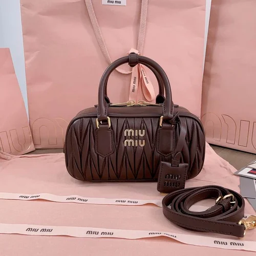 Miu Miu Original Bowling Bag Authentic Matelasse Luxury