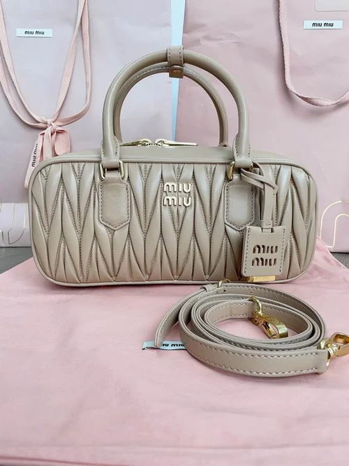 Miu Miu Original Bowling Bag Authentic Matelasse Luxury